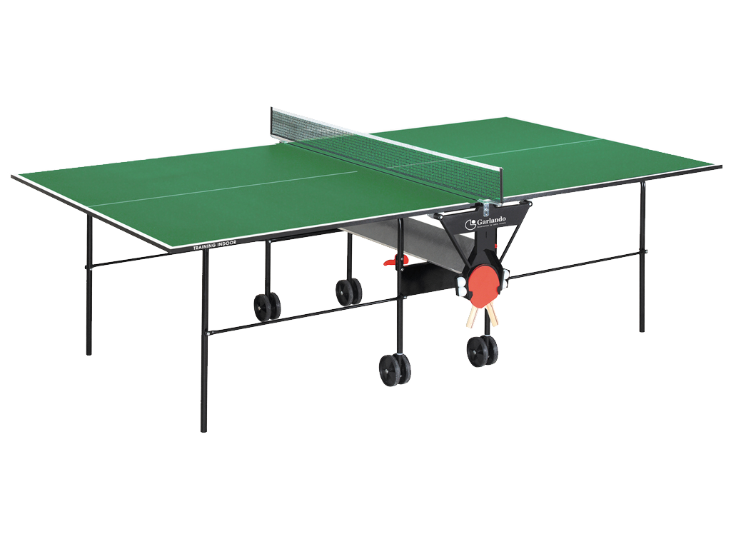 Ping pong TRAINING INDOOR con ruote - piano verde Garlando
