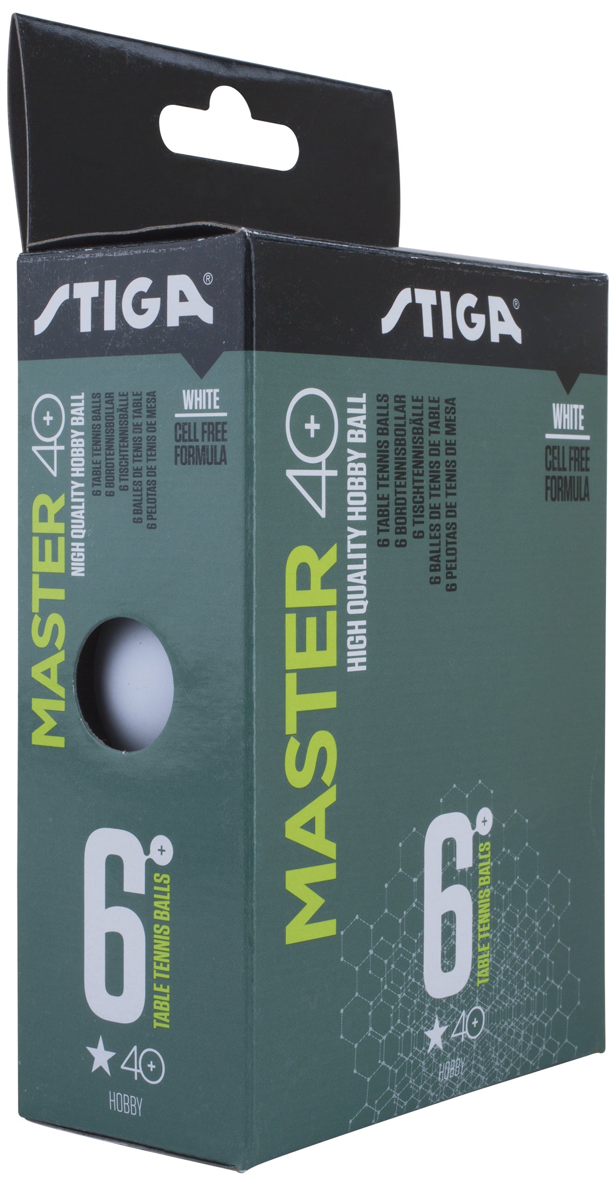 Confezione 6 palline MASTER bianche Stiga