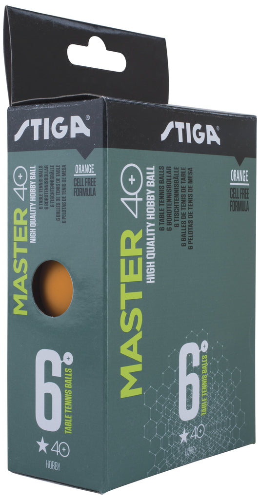 Confezione 6 palline MASTER arancio Stiga