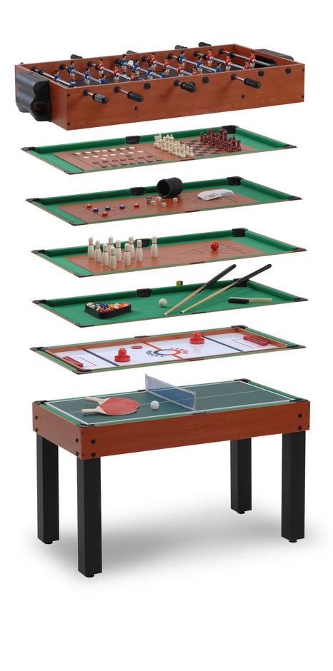 Tavolo MULTI - 12 giochi in uno - versione calciobalilla aste rientranti Garlando