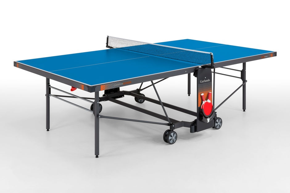 Ping pong CHAMPION OUTDOOR con ruote - piano blu Garlando