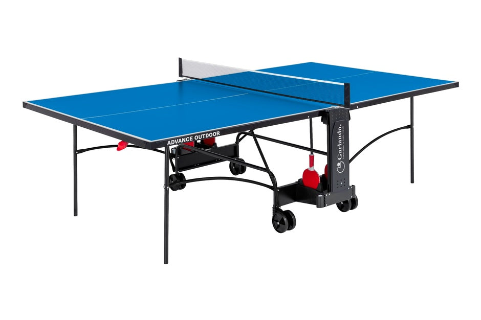 Ping pong ADVANCE OUTDOOR con ruote - piano blu Garlando
