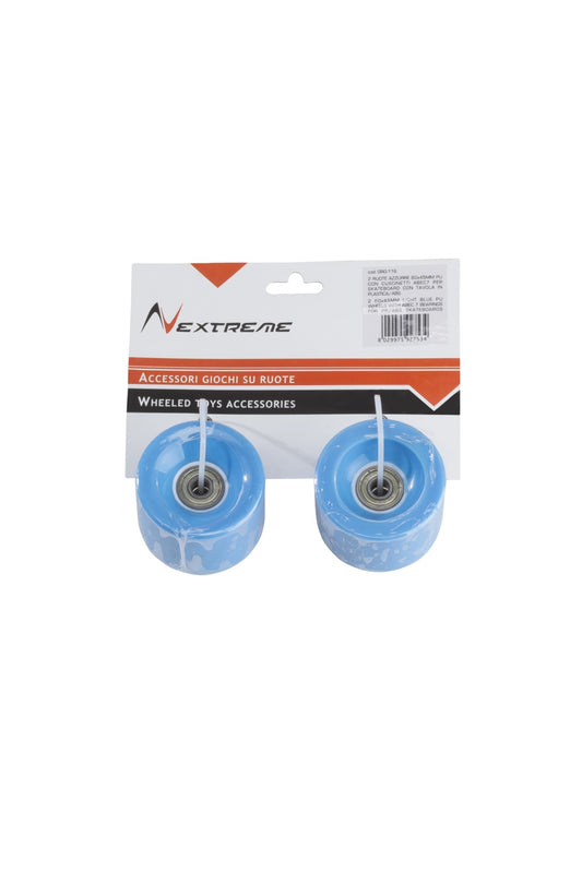 Coppia ruote azzurre per skateboard con tavola in polipropilene/ABS Nextreme