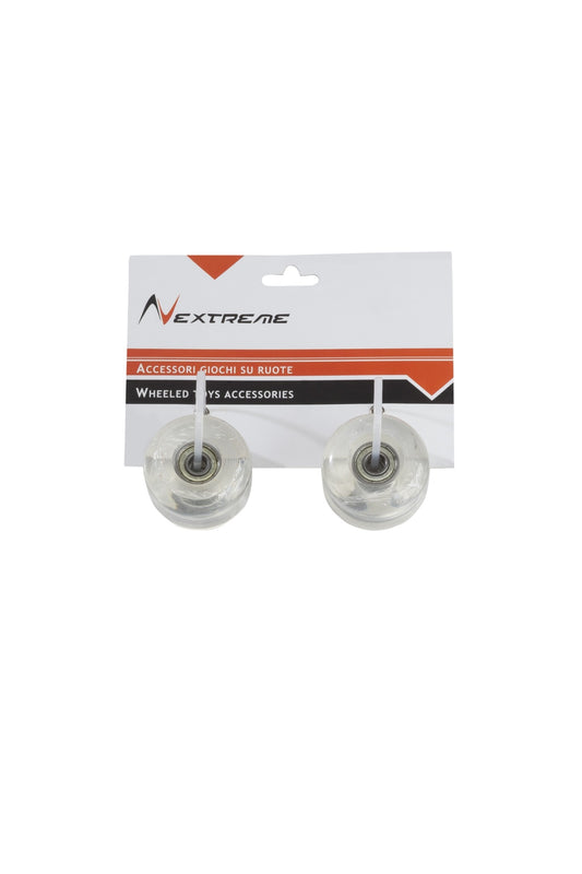 Coppia ruote trasparenti per skateboard con tavola in  legno TRIBE PRO Nextreme